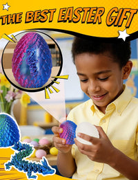 3D Printed Dragon Eggs, Mystery Fidget Egg Set for Kids & Adults - 4pc-b - image 3