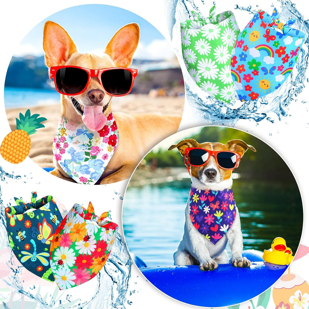 Saintrygo 20 Pcs Plain Dog Bandana Bulk for Puppy Dog - 32 x 22 x 22 Inches - image 4