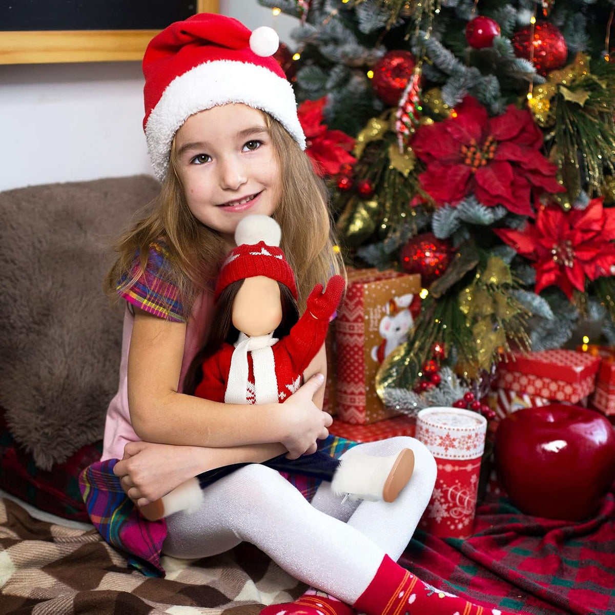 Bencailor Christmas doll clothes for 18 inch dolls in red and white cowgirl style with hat and boots - view 17