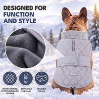 Spark Paws Quilted Dog Winter Coat - Grey / 4XL - image 3