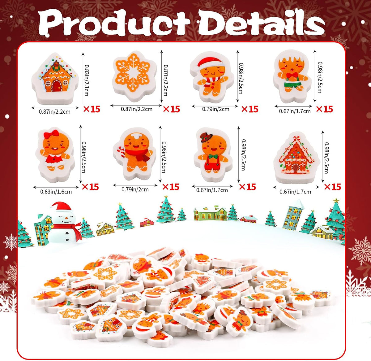 FOIMAS 300-piece mini animal erasers in assorted rubber animal shapes - view 26