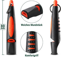 ACME Alpha 210.5 Dog Training Whistle with Enhanced Ergonomic Grip. - Black on Day glow Orange - image 2