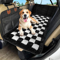 Dog Car Bed Mat Non-Slip Backseat Extender Dog Bed 50" x24.6" – Essentials for Dogs - Black White / For Cars/ SUV/ Small Truck (50"×24.6")