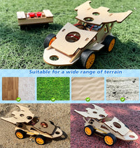 SCAEMO DIY remote control car and solar car STEM kit with two assembled cars - view 2