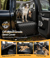 Wigoo Dog Truck Seat Cover for Back Seat, Hard Bottom Support - Black+Orange / XL - Full-Size Trucks,SUVs - image 2