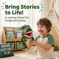 Marine Animals Hand Puppets for Kids, Toddler Includes Sharks - New Tyrannosaurus Rex / Dinosaurs - image 3