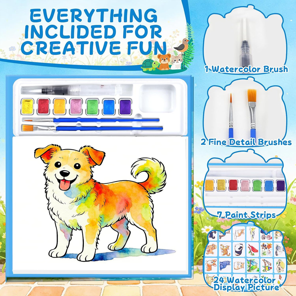 CHICAUP Paint with Water Coloring Books for Kids - Light Blue - image 2