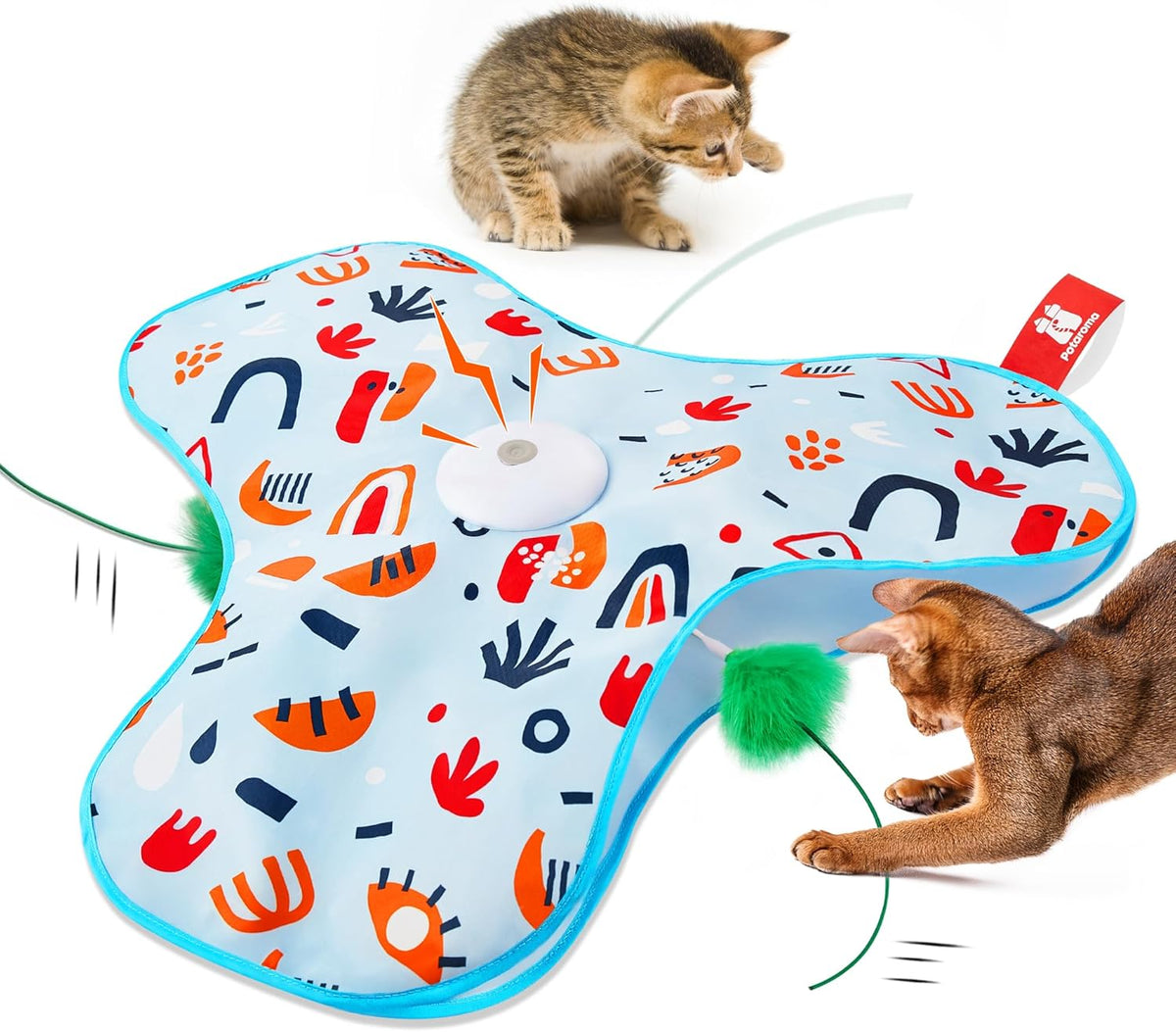 Potaroma Hide and Seek Interactive Cat Toys – Essentials for Cats - Floral Cover / 1 Count