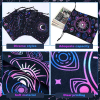 Shappy 6 Pcs Velvet Drawstring Pouches for Tarot Cards Dice - Elegant Style - image 4
