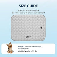 MICROCOSMOS Summer Cooling Mat & Sleeping Pad- Water Absorption Top, Materials Safe, Easy Carry, EZ Clean. Keep Cooling for Pets, Kids and Adults.(Grey, 24" x18")