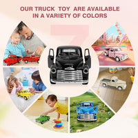 Little Blue Truck Toy,1:32 Pull Back Cars Toy for Kids Boys Girls – Fun for Kids & Family - Black - image 4