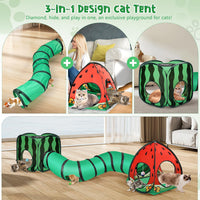 Tailtastic 3-in-1 Watermelon Cat Tunnel with Cube - image 3