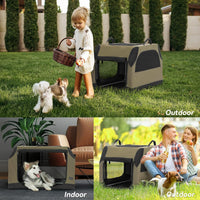 PETSFIT Dog Travel Crate, Soft Sided Dog Crate, Easy to Set Up - 30.0"L x 20.0"W x 19.0"H / Army Green - image 4