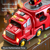 Beby Buty 5 in 1 construction truck toys with transport carrier, crane, mixer, bulldozer, excavator - view 16