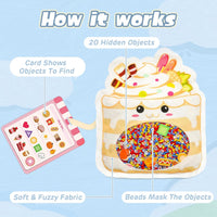 Joyreal seek and find busy bags shaped like a bear, ice cream and crab - view 3