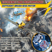 LEAMBE 4 Channel RC Plane, Ready to Fly Aerobatic Aircraft - Green / Extra Large - image 4