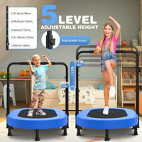 ANCHEER 56" Double Mini Trampoline for Kids - Blue Pro - image 2