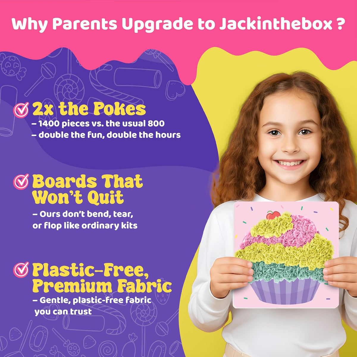 Jackinthebox Poke Art Magical Flower Pressing Craft Kit for Girls - Candyland - image 3
