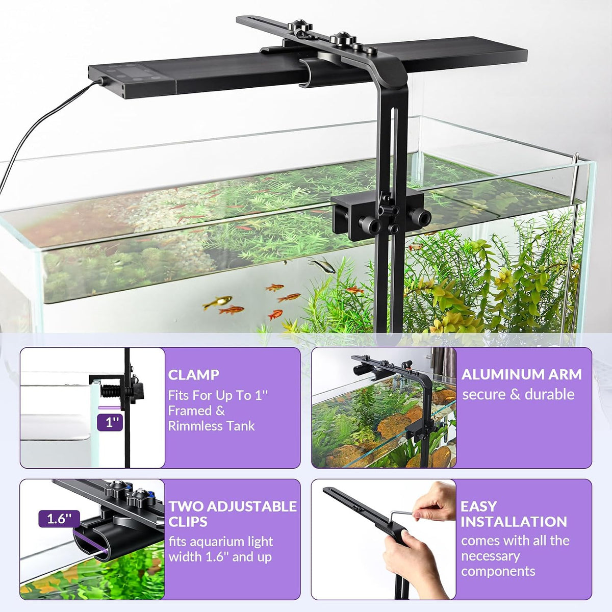 hygger LED Aquarium Light Riser - image 4