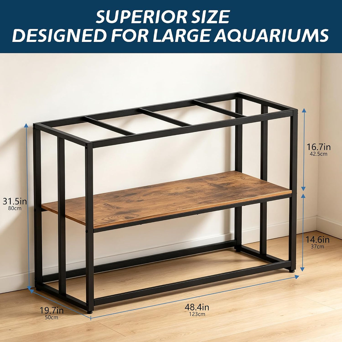 40 Gallon Metal Fish Tank Stand - Brown / 55-75 Gallon - image 2