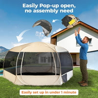 XXLarge Popup Portable Dog Houses - Beige / XXLarge, 10' x 10' x 4.8'H - image 2