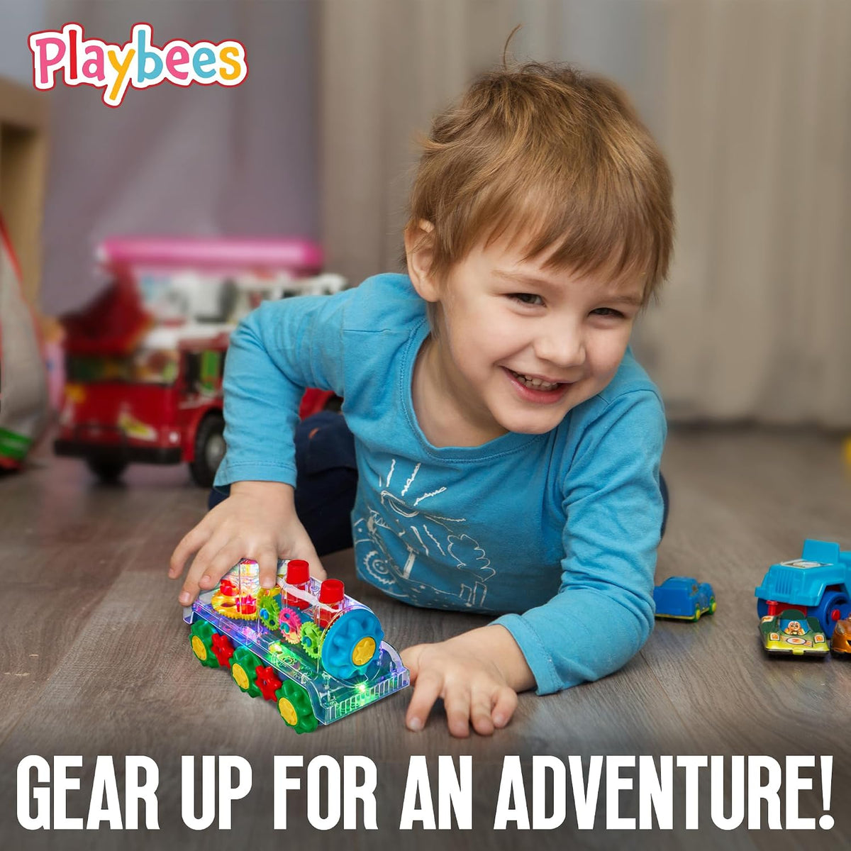 Playbees Light-Up Transparent Car - Bump & Go Train - image 3