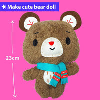 KRAFUN Beginner Sewing Kit, Sew Kitten & Mouse, Pre-Cut Felt - Teddy - image 2