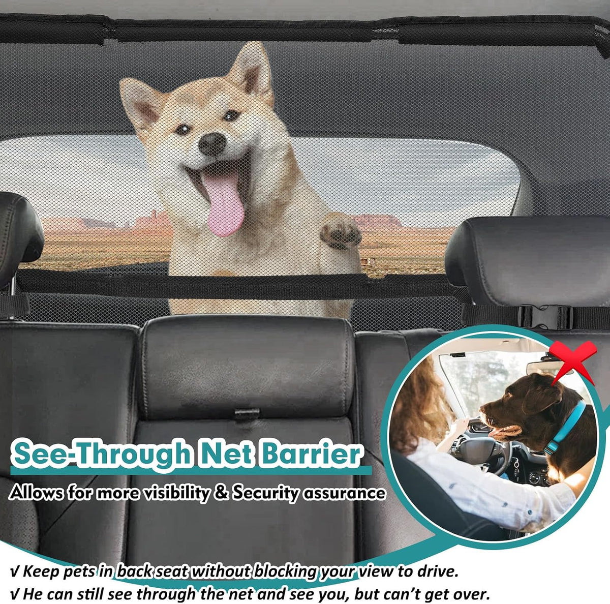 Dog Car Barrier Escape-Proof - Small - image 3