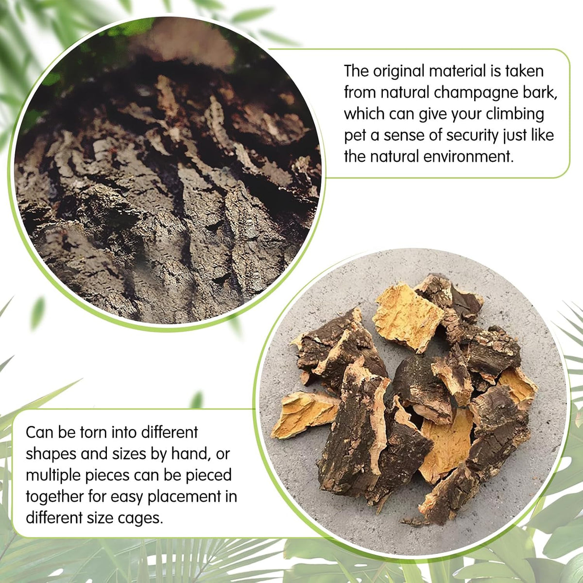 10PCS Cork Tile Background Bark 7.9”Lx7.9”W Reptile Tank Background - 6PCS - 11.8” x 7.9” - image 4