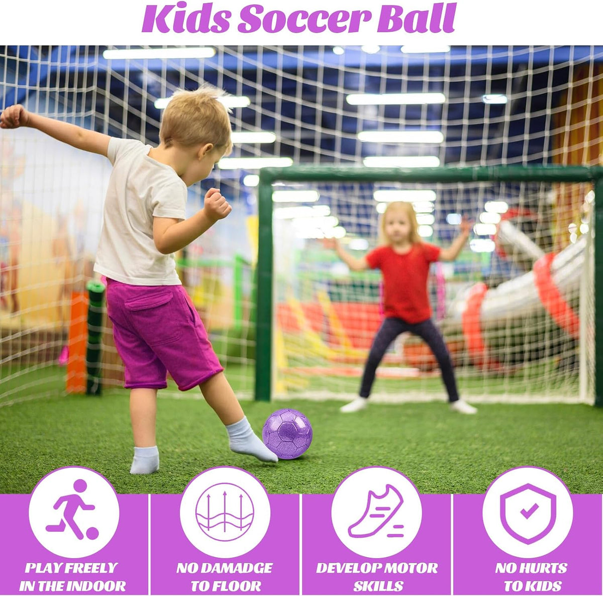 DLUGOPIS sparkling pink size 2 toddler soccer ball for ages 3 to 8 - view 9