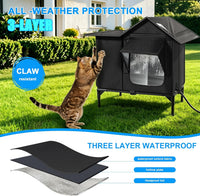 Heated Outdoor Cat House with Escape Door – Medium & Large