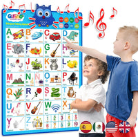 English & Spanish Alphabet Poster - Alphabet Blue