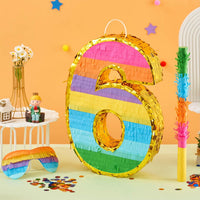 Rainbow Number 5 Pinata for 5th Birthday Party Decorations - 6 - image 4