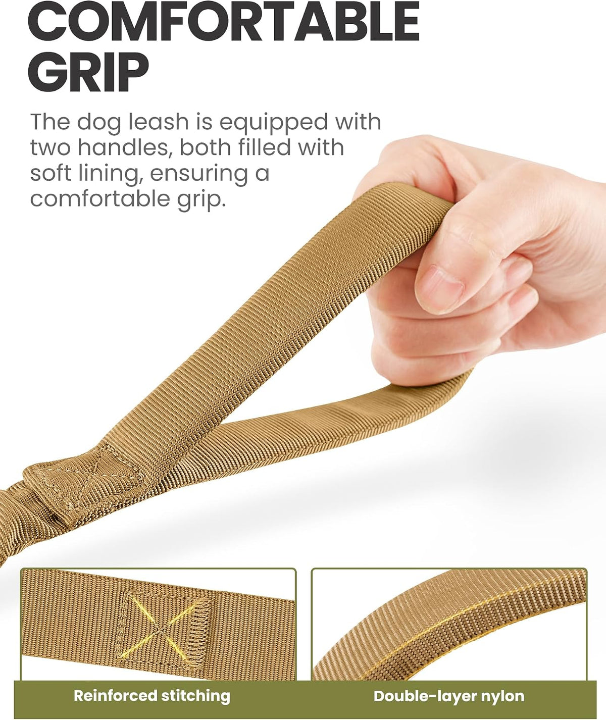 OutdoorMaster Bungee Dog Leash - Brown / Max: 4'9" - image 2