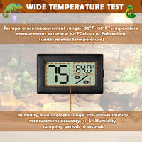 Reptile Thermometer and Humidity Gauge - 2PCS Rectangular - image 2