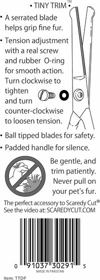 Tiny Trim 4.5" Ball-Tipped Scissor for Dog - Tiny Trim Safety Scissor / Blue - image 3