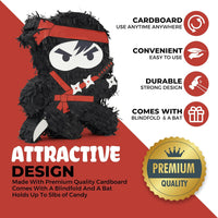 Mushroom Pinatas Bundle with a Blindfold and a Bat - Ninja - image 4