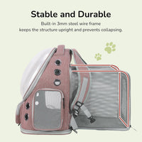 Cat Backpack Carrier for Cats and Small Dogs - Brown / X-Large - image 4