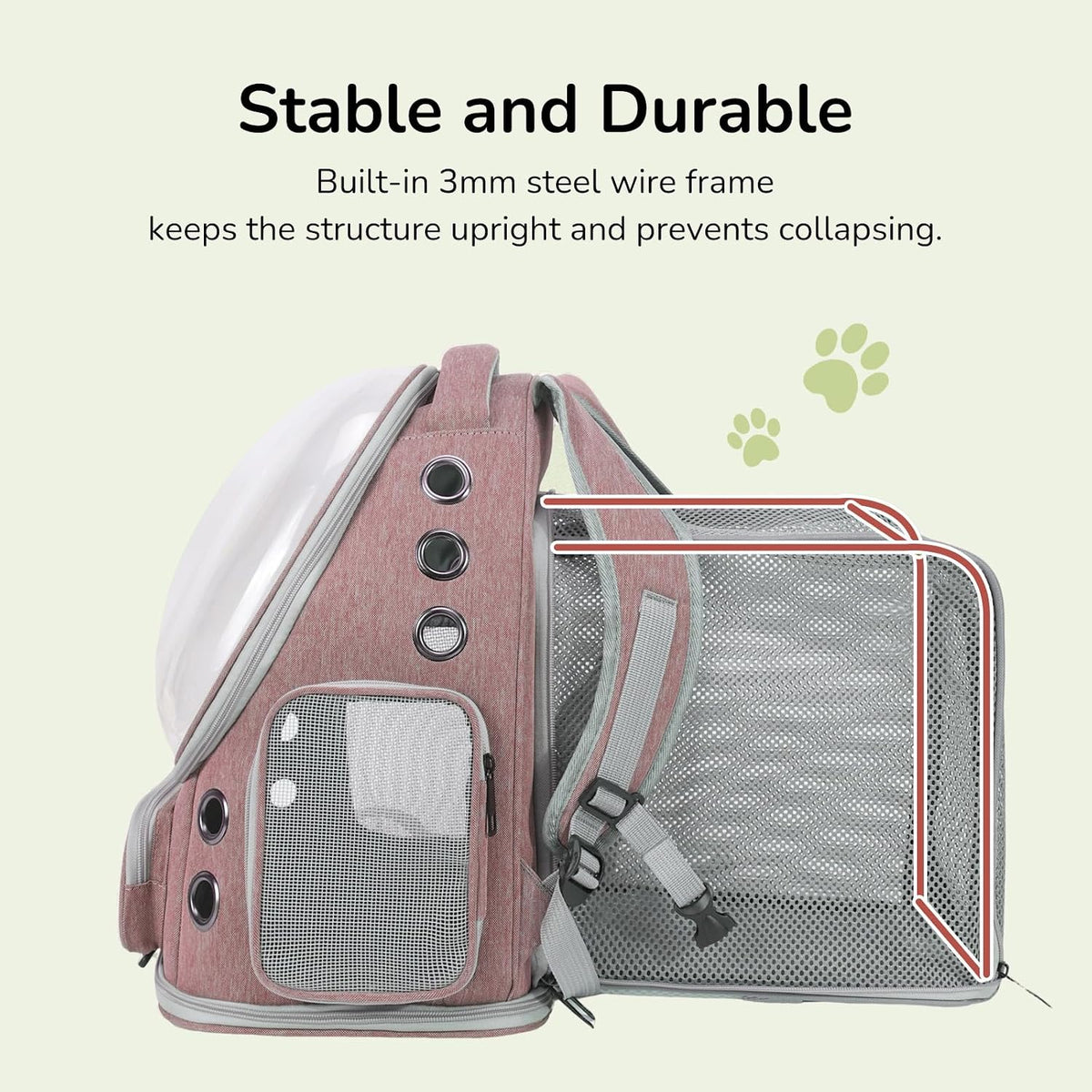 Cat Backpack Carrier for Cats and Small Dogs - Brown / X-Large - image 4