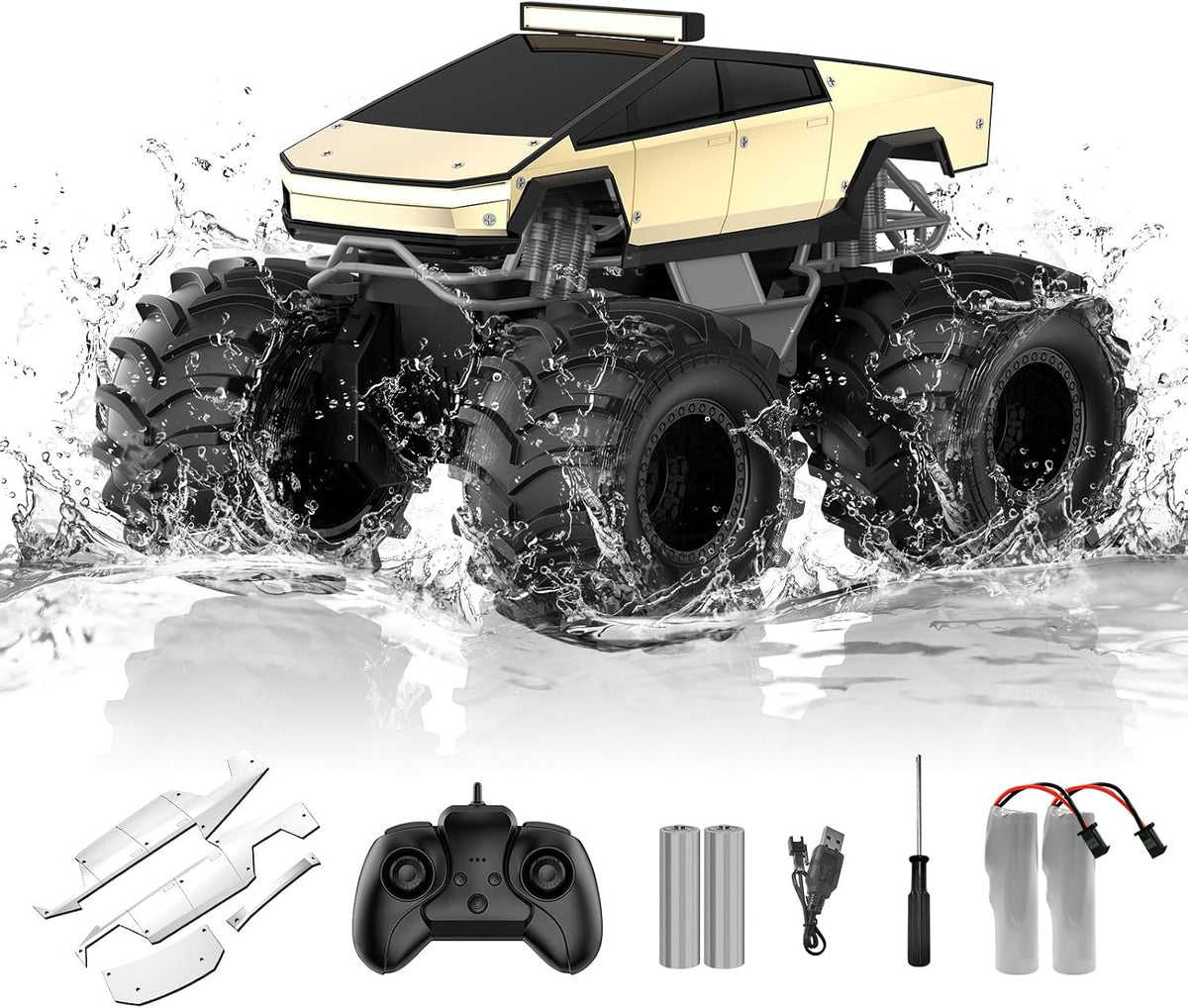 Amphibious Remote Control Car - Gold