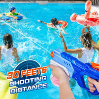 Quanquer 3 Pack Water Guns for Kids Adults - Blue - image 2