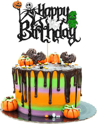 Gyufise Halloween baby shower cupcake toppers with Oh Baby ghost designs on picks - view 5