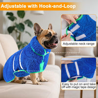 Unicorn Catcher Dog Bathrobe Super Absorbent Quick Drying Robe - Large / Blue - image 4