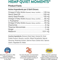 NaturVet Hemp Quiet Moments Plus Hemp Seed for Cats, 60 ct Soft Chews, Made in USANaturVet Quiet Moments Herbal Calming Spray, 8 Ounce- Feline