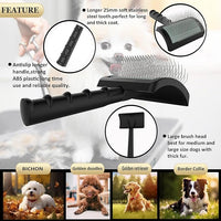 Dog Slicker Brush for Poodles,Doodles,Goldendoodles Grooming Fluffy Shedding Tangles Mats Knots Easy and Quick Best Dog Slicker Brush for Long Thick Curly Coat Labradoodles Dematting.25mm(1'')