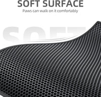 ESTHELLO Cat Litter Mat Honeycomb Double Layer Design 24’’ x 15’’ Gray – Daily Care for Cats - Black / 36x30 Inch - image 3