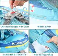 Mambobaby Float with Canopy Size Improved Non Inflatable Infant Baby - Boat Blue - image 4