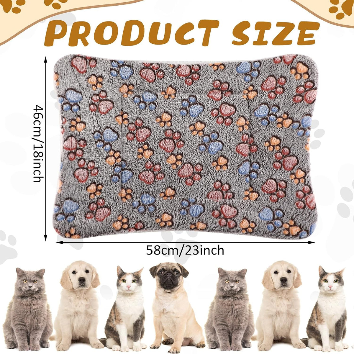 4 Pack Soft Pet Bed Mat Small Dog Crate Fleece – Essentials for Dogs - 23 x 18 Inches / Gray - image 2