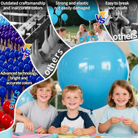 200pcs Balloons 5 Inch Assorted Colors - D08-light Blue / 36inch（Giant） - image 4