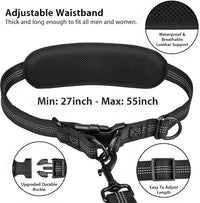 Uppetly Hands Free Dog Running Leash with Waist Belt - 1 dog/Black / Large - image 3